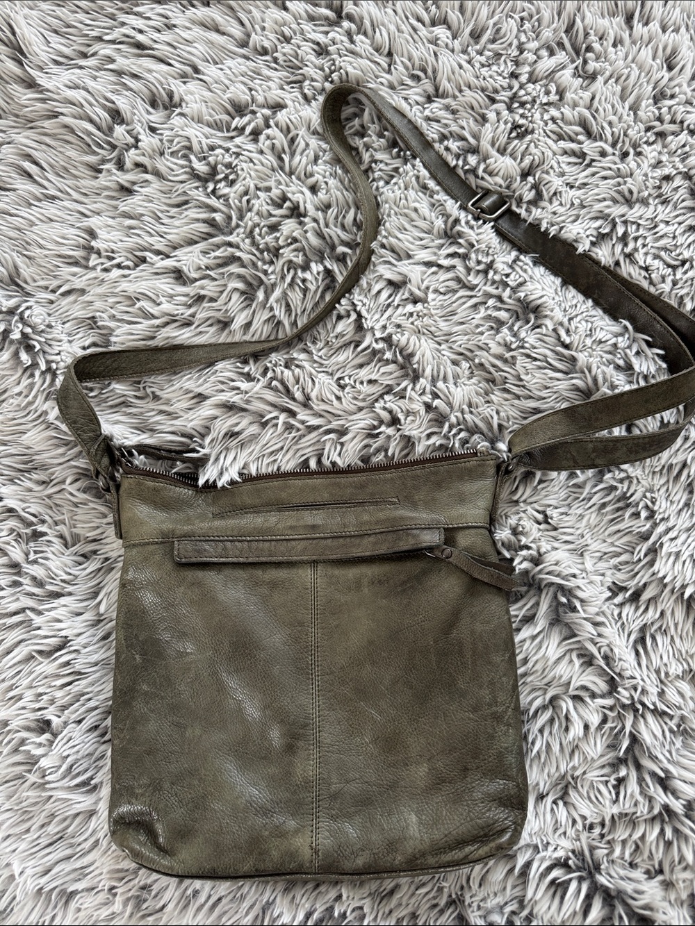 latico Olive Green Braided Leather Crossbody Bag - Picture 3 of 12